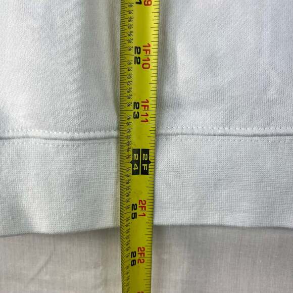 GUESS Originals Eco Mens Medium Earth Day White Crewneck Sweatshirt - Picture 9 of 10